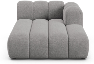 Micadoni Recamiere Lupine 2-Sitzer Rechts Chenille Eden Hellgrau