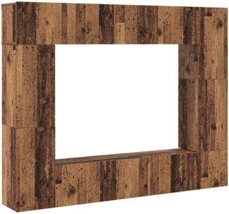 vidaXL TV-Schrank-Set 8 pcs Altholz 80 x 30 x 30 cm Holzwerkstoff 3393324