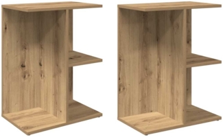vidaXL Nachttische 2 Stk. Artisan-Eiche 46,5x29x61 cm Holzwerkstoff 858667