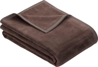 Ibena Berlin Kuscheldecke, 58 % Baumwolle, 35 % Polyacryl, 7 % Polyester espresso, 150x200 cm