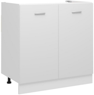 DOTMALL Spülenschrank Spülenunterschrank Lyon Weiß 80x46x81,5 cm Holzwerkstoff