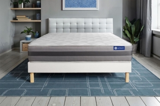 Actimemo relax Matratze 160x195 cm + Bettgestell mit Lattenrost, Härtegrad 3, Memory-Schaum, Höhe : 24 cm