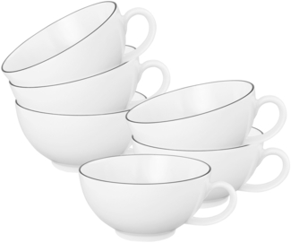 Seltmann Weiden Lido Black Line Teetasse 200 ml 6er Set
