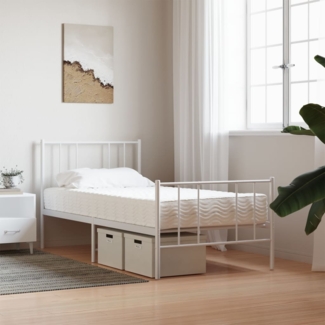 vidaXL Schaumstoffmatratze Weiß 100x200 cm Härtegrad H2 H3 356342