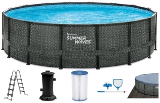 SUMMER WAVES Framepool TW24-P4A01648B0EU Frame Elite Pool Dark Herringbone 488x122 cm
