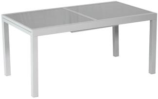 YOURSOL Ausziehtisch Graphit oder Silber, verschiedene Längen, Aluminium, ausziehbarer Gartentisch