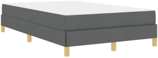 vidaXL Boxspringbett Dunkelgrau und Braun 120 x 200 cm 3398557