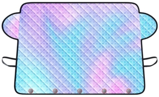 Refttenw Frontscheibenabdeckung Auto Windschutzscheiben Schneedecke Winddicht Umfassender Schutz, 145x110cm
