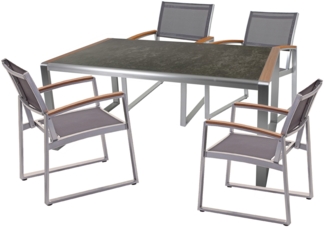 Garten Tischgruppe AVERNA 5-tlg. 1x Tisch und 4 x Stuhl