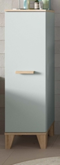 Badezimmer Midischrank Luna in grün und Eiche 34x116 cm