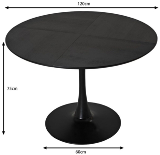 Celya Esstisch 120CM Moderner Runder Esstisch,Vier Patchwork Tischplatten (Metallfuß Esstisch, Beistelltisch Freizeit Couchtisch)