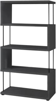 Regal Elga 66x33x126 Bücherregal Standregal anthrazit matt lack 14834