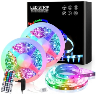 Clanmacy LED Stripe 1-10m LED Streifen set RGB LED Stripe 5050SMD IP20, 30-flammig