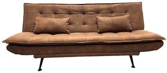 riess-ambiente Schlafsofa JAZZ 190cm braun – 3-Sitzer Sofa mit Bettfunktion, Microfaser, modern, Einzelartikel 1 Teile, komfortable Ausziehcouch mit Polsterung – ideal fürs Gästezimmer