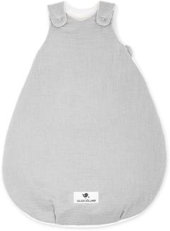 Julius Zöllner Babyschlafsack Musselin, 100% Musselin-Baumwolle / Füllung: Vlies aus 100% Polyester grau, 56/62