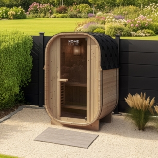 HOME DELUXE Outdoor Sauna CUBE S - 194 x 120 cm für 2 Personen