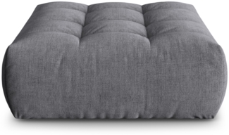 Micadoni Hocker Bloom 1-Sitzer Strukturierter Stoff Grau