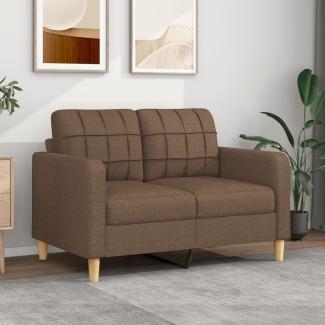 vidaXL 2-Sitzer-Sofa Braun 120 cm Stoff 359086