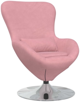 vidaXL Eiersessel Rosa 63 x 73 x 90 cm Samt 42002728