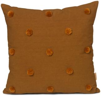 Ferm Living Dot Tufted Kissen Sugar Kelp Mustard O