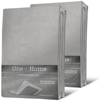 One Home Spannbettlaken Winter, Frottee, Gummizug: rundum, (2 Stück), Double Pack, flauschig warm weich