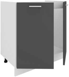 VCM Küchenmöbel Unterschrank Esilo 918677 Weiß / Anthrazit H. 82 x B. 80 x T. 46 cm