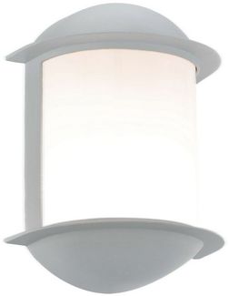 LED Wandleuchte, Aluguss, silber, weiß, H 22 cm