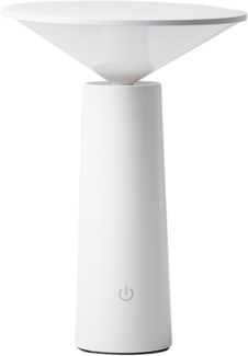 Kabellose LED Tischlampe LEVIRA mit Dimmer Metall Weiß