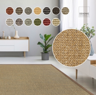 Dekowe Sisalteppich Mara S2 mit Bordüre, rechteckig, Höhe: 5 mm, Flachgewebe, Material: 100% Sisal, Wohnzimmer, Kundenliebling
