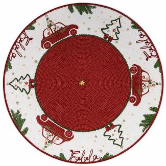 Hutschenreuther Nora Plätzchenteller, Teller, Bone China, Weihnachtszeit, 27 cm, 02048-726042-12782