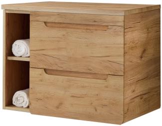 Waschtischunterschrank 81 cm mit Regal LUTON-56-CRAFT Wotan Eiche Nb. B/H/T ca. 81/61,5/46 cm