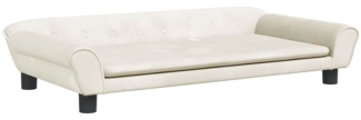 vidaXL Hundebett Creme 100x50x21 cm Samt 172011