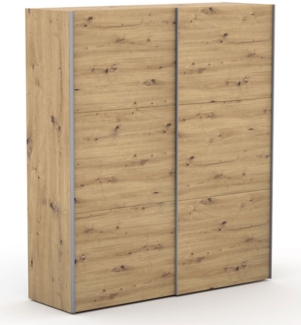 Schwebetürenschrank Kleiderschrank Nantes 200x64x230cm Artisan Eiche 2-türig