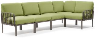 Komodo 5 Loungesofa Kunststoff (Tortora / avocado Sunbrella® *)