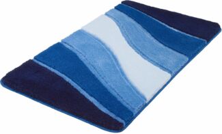 MEUSCH Badematte Ocean, Höhe 23 mm, rutschhemmend beschichtet, fußbodenheizungsgeeignet, Kunstfaser, Badteppich, Wellen Design, mit Farbverlauf, Hoch-Tief Effekt, waschbar