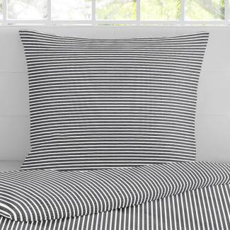 irisette Seersucker Bettwäsche Set Easy 8362 grau 155x200 cm + 1 x 80 x 80 cm