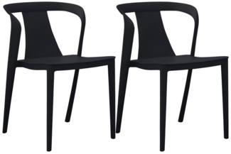 loft24 Esszimmerstuhl Alvilda (Set, 2 St), stapelbare Stühle aus Kunststoff
