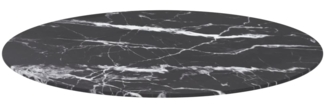 vidaXL Tischplatte Schwarz Ø80x1 cm Hartglas in Marmoroptik 322266