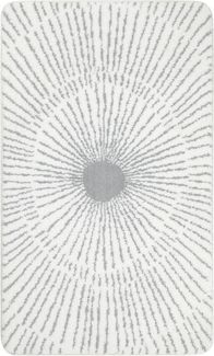 Wecon home Basics Badematte Jasbeer, Höhe 15 mm, Polyester, rechteckig, waschbar, rutschfest, strapazierfähig, pflegeleicht mit Linien Design