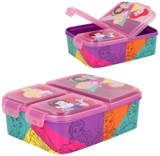 Disney Princess Kinder Premium Brotdose Lunchbox Frühstücks-Box Vesper-Dose mit 3 Fächern