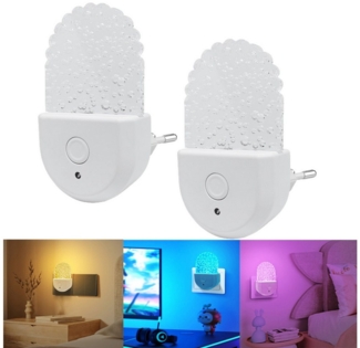MUPOO LED Steckdosenleuchte RGB Plug in Nachtlicht Steckdosenlicht Dämmerungssensor für Kinder, LED fest integriert, RGB Night Light Dusk to Dawn Sensor