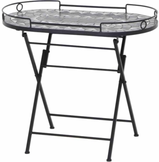 Siena Garden 'Como' Beistelltisch, Stahl, Matt Schwarz, 60 x 67.5 x 41 cm