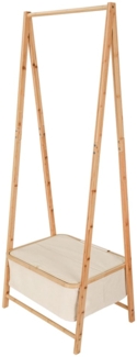 Lumaland Kleiderständer LUMALAND Kleiderständer aus Bambus - 159 x 60 x 45 cm - Beige
