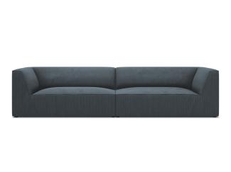 Micadoni 4-Sitzer Sofa Ruby | Bezug Blue | Beinfarbe Black Plastic