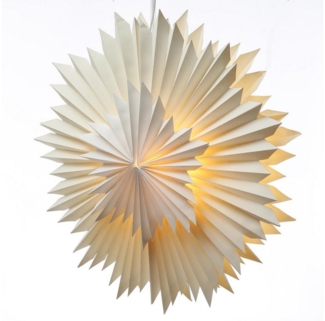 MARELIDA LED Stern LED Papierstern EISBLUME Weihnachtsstern Faltstern beleuchtet 60cm, LED Classic, warmweiß (2100K bis 3000K)