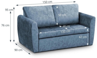 Beautysofa Schlafsofa Kamel II Liegefläche 188×122 cm, Bettkasten und Schlaffunktion, Pet Friendly Stoff