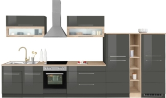 KOCHSTATION Küchenzeile KS-Wien, Breite 410 cm, wahlweise mit E-Geräten