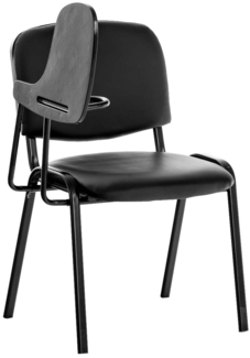 CLP Stuhl Ken mit Klapptisch Kunstleder mit gepolsterter Sitzfläche,schwarz