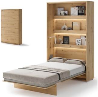 yourhouse24 Schrankbett Bed Concept Vertikal Gästebett Eiche Artisan 90/120/140/160/180cm