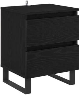 vidaXL Nachttisch Schwarz Eichen-Optik 40 x 35 x 50 cm Holzwerkstoff 881918